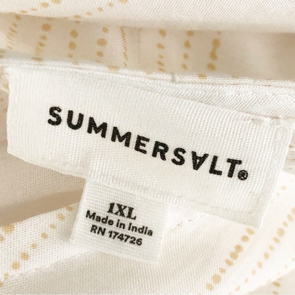 SummerSalt cream & tan graphic pinstripe caftan - Picture 6 of 13